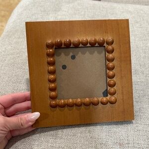 Rustic Brown Beaded Picture Frame